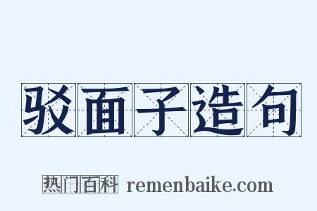 驳面子造句是什么意思的图片